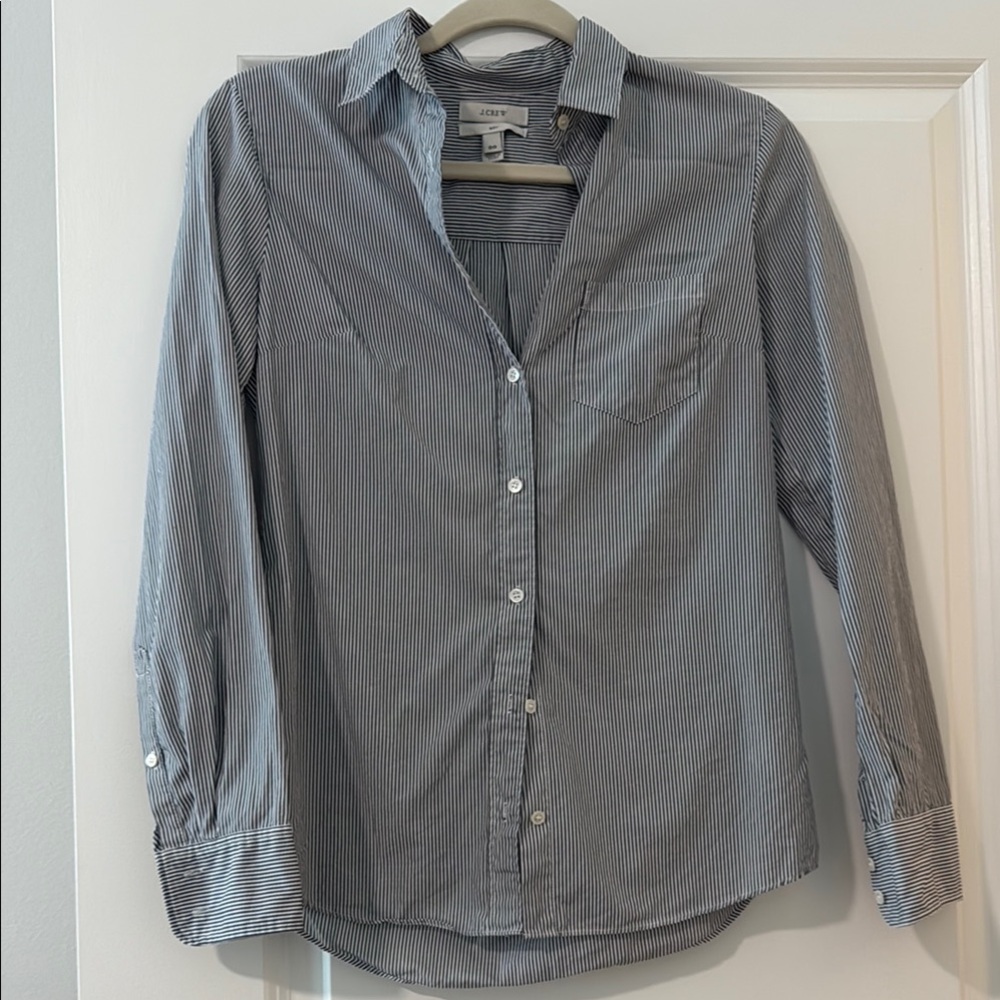 J.Crew striped Boy buttondown XS